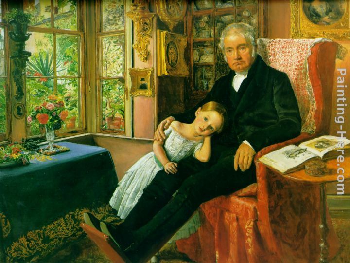James Wyatt and His Granddaughter Mary painting - John Everett Millais James Wyatt and His Granddaughter Mary art painting